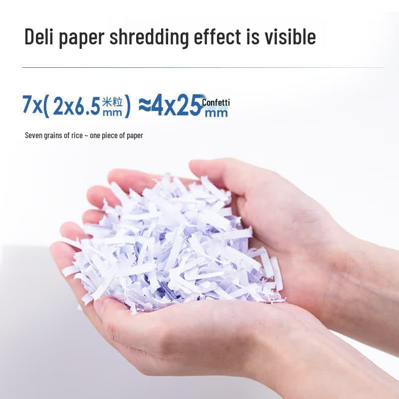 Deli Desktop Paper Shredder CN Plug (adapter Included)
