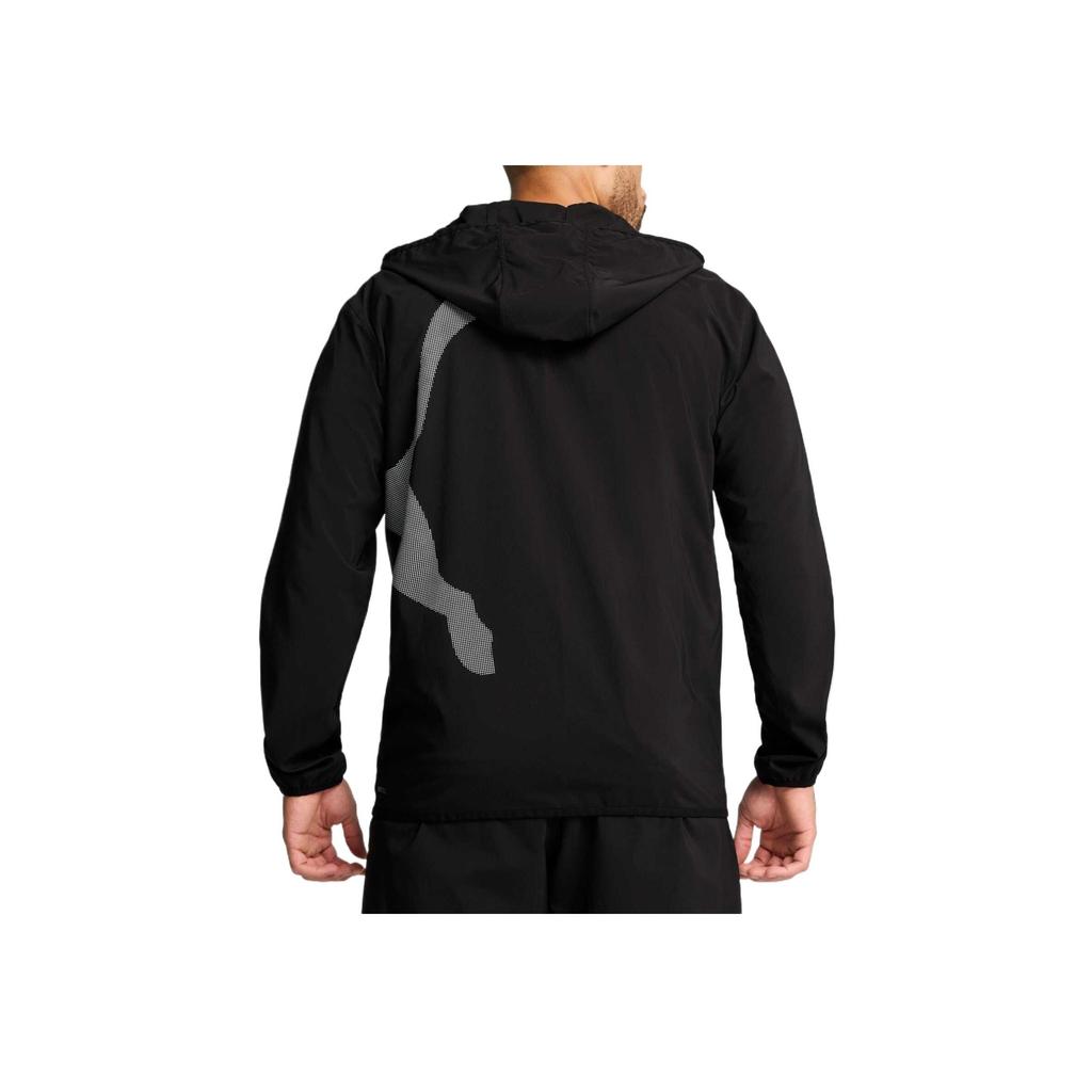 Puma Logo-Print Schnelltrocknend Bequem Kapuzen-Reißverschlussjacke Herrenjacken Schwarz 527325-01