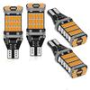 4 Pack 921 912 T10 T15 Amber/Yellow 800 Lumens 12V-18V Super Bright Non-Polar Canbus AK-4014 45pcs Chipset LED Light Bulbs