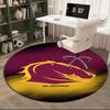 Brisbane Broncos Round Rug for Livingroom,Bedroom, Palyroom, Chair Rug, Area rug, Circle Carpet, Fan Christmas gift