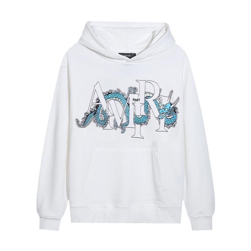 AMIRI Unisex High-Definition Print Casual Hoodie - 2024 Autumn/Winter American Trendy Collection