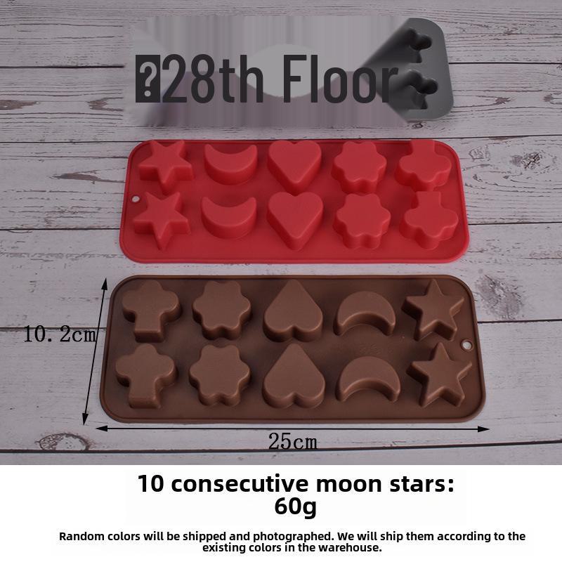 Silikonová 15hvězdičková forma na čokoládu, bonbóny, dort a led