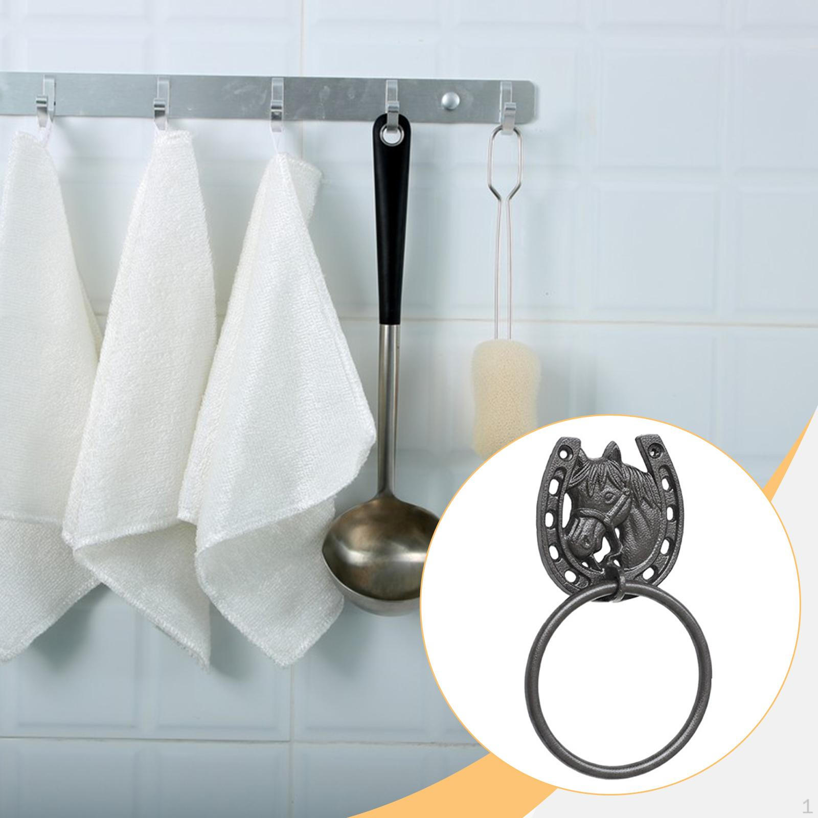 

Hand Towel Holder,Cast Iron Modern Accessories Hotel Heavy Duty for Bathroom Gifts Hardware Sturdy