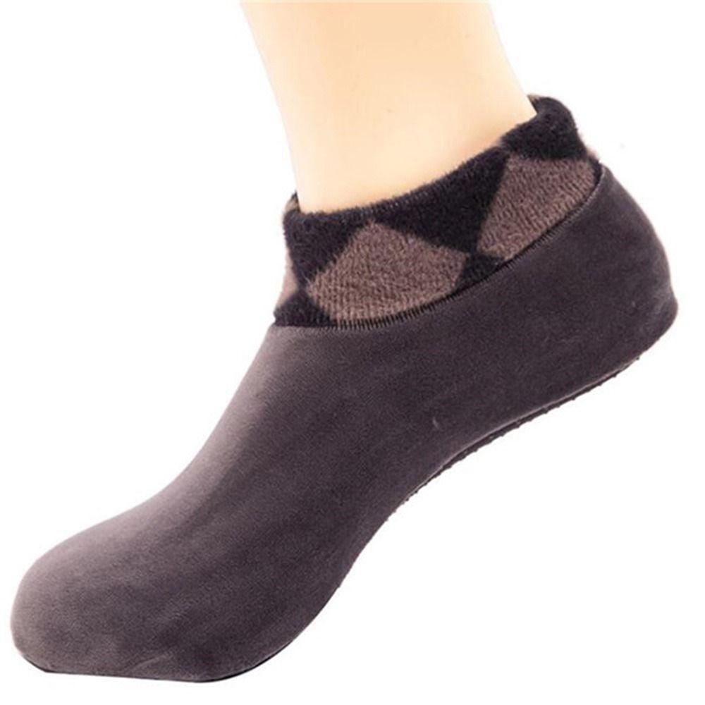Soft Bottom Plush Thicken Non-slip Floor Socks Winter Floor Shoes Home Slippers Female Hosiery