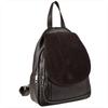 Backpack Made of Genuine Leather, Italian Chocolate Brown, Borse In Pelle, Suede Flap