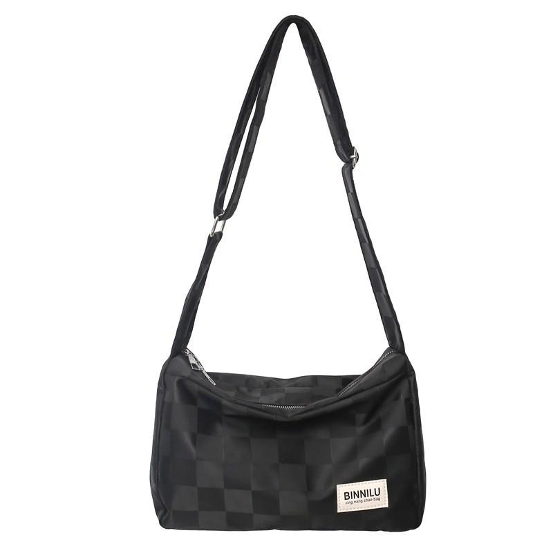 Street Fashion Nylon Crossbody Bag For Women College Students 2023 New Casual Shoulder Bag чёрный