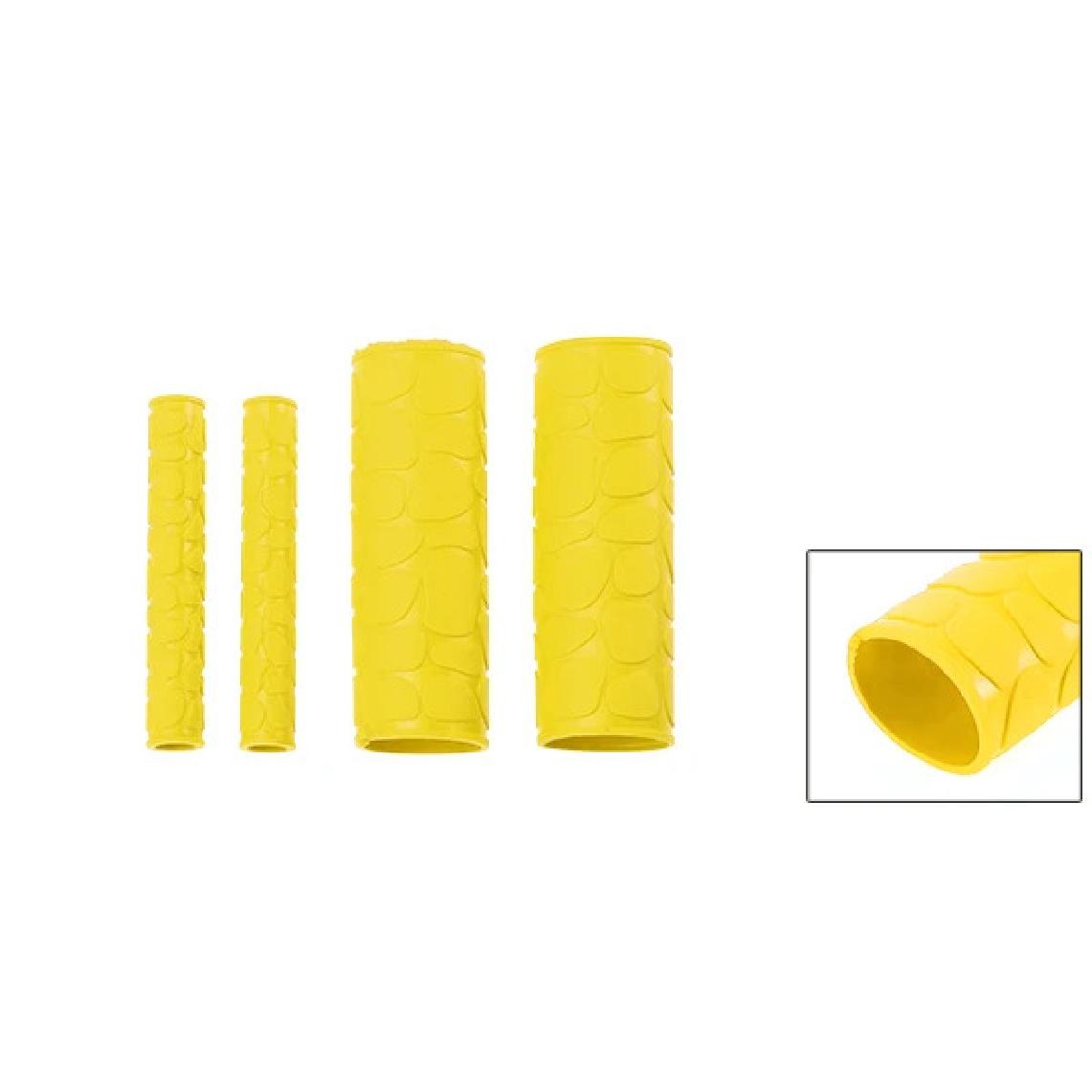 Motoforti 1 1/8  / 29mm Motorcycle Hand Grips Cover Kit Handlebar Grips Rubber Yellow motorcycle accessories  handle cover