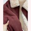 Retro Old Money Wind Thickened Warm Jacket Women's Winter Good-looking Lapel Deerskin Velvet Fur Top Tide