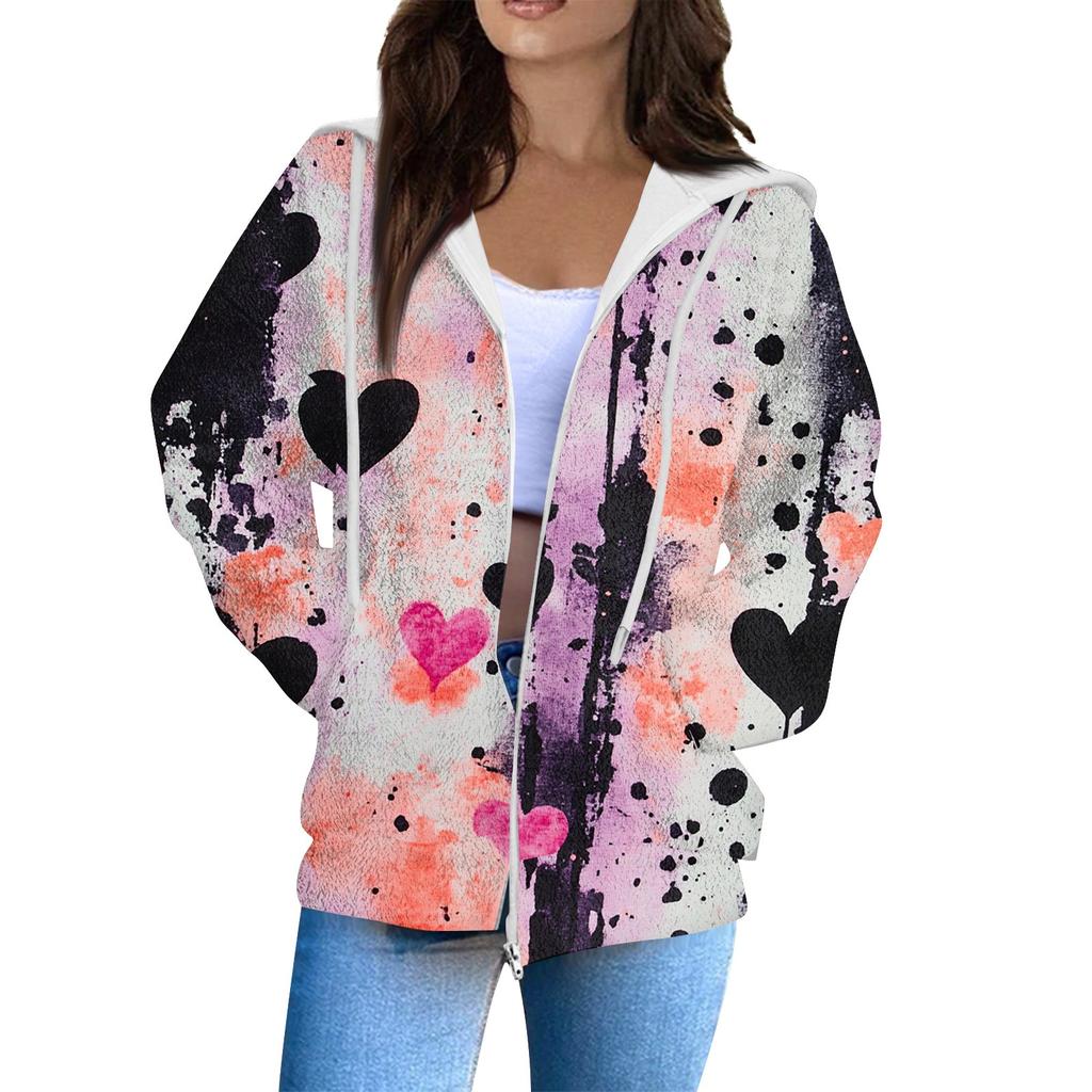 Damemote Uformell langermet pledd med lomme med glidelås cardiganjakke