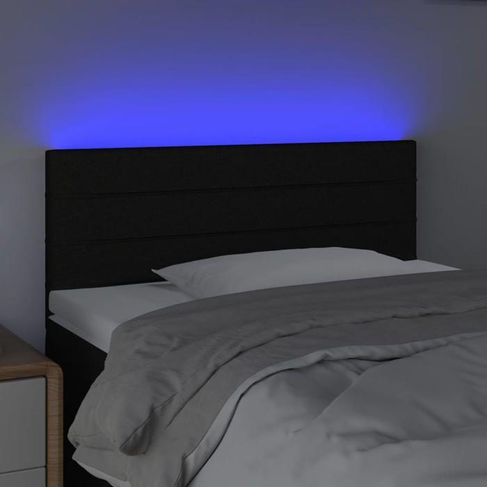 VidaXL LED Headboard Bedroom Furniture Single Bed Accessory Headboard Interior Black 80x5x78/88 3121728