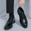 Men's shoes summer pointed small leather shoes large size office casual shoes business dress leather shoes men