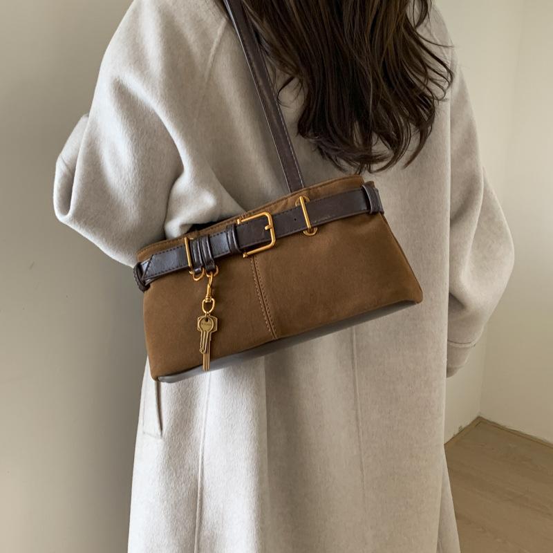 Retro portable commuter bag women's autumn and winter 2025 new trendy fashion Korean underarm bag versatile large capacity bag