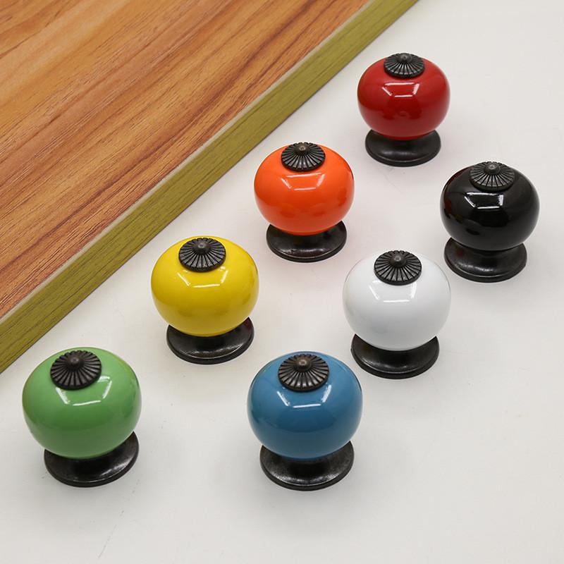 Furniture Drawer Handles With Ceramic Zinc Alloy Material For Kitchen Cabinets And Dressers