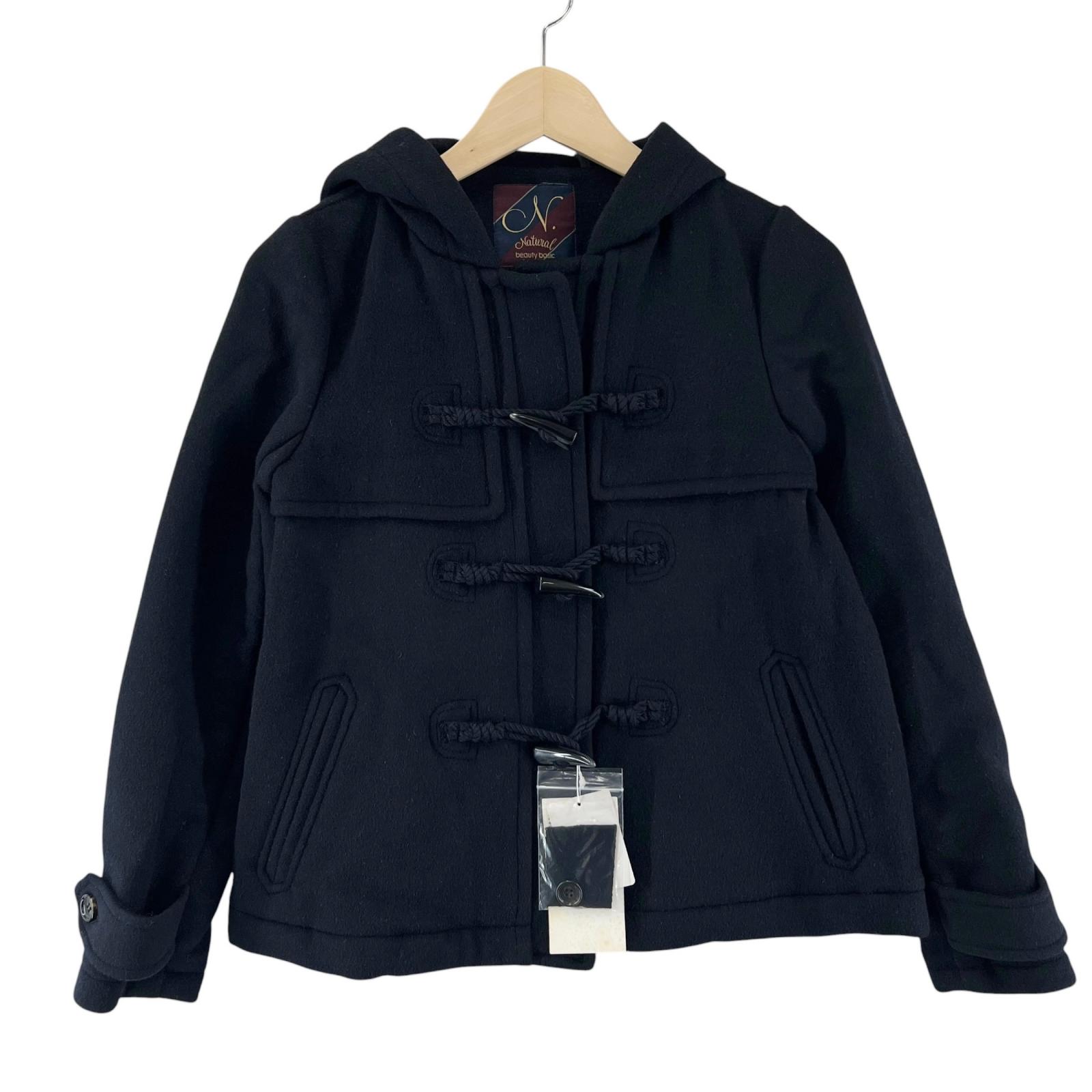N.Natural Beauty Basic Plain Duffel coat Navy Women S used