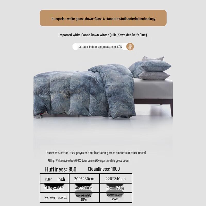 

Mercury Home Textiles 95% White Goose Down Quilt