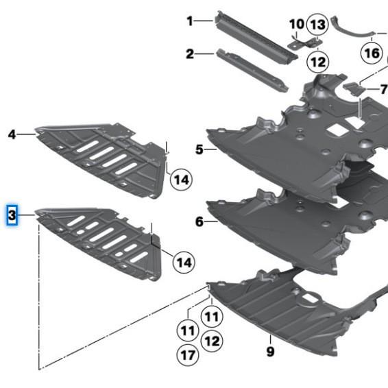 BMW X1 E84 Underbody Shield (51752993605)