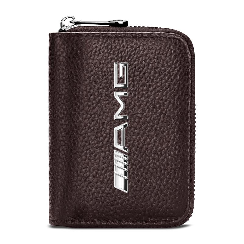 Leather Car Driver's License ID Card Bank Card Wallet Car Styling For Mercedes Benz AMG GLE GLS GLC CLA GLB ML W204 W206 W205 W212 W203
