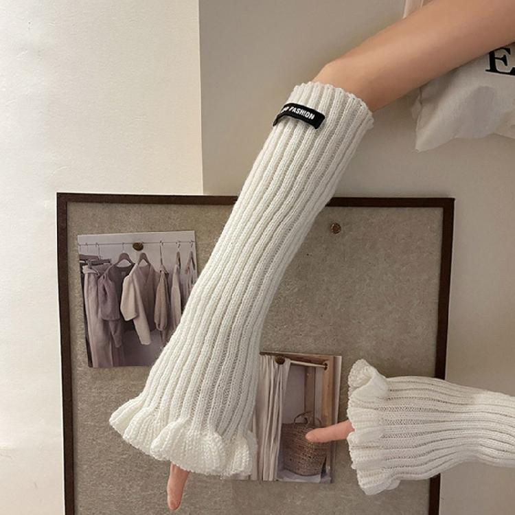 Winter Lengthen Wrist Gloves Adult Trumpet Edge Arm Warmer for Outdoor Cycling