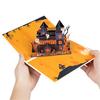Intricate 3D Halloween Spiders Card Elegant Paper Crafted 3D Spiders Castles Greeting Card for Halloween Greetings