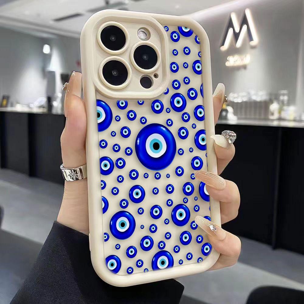 Blue Evil Eye Print Lucky Eye Cover Phone Case For HONOR 400 90 Lite 300 200 70 50 20 10i 9X 8X PRO 5G Silicone Case DIY Shell