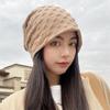 Korean Fashion Beanies for Women Girls Solid Color Cotton Heap Heap Hat Female Breathable Warm Bonnet Outdoor Soft Pullover Cap Windproof Keep Warm