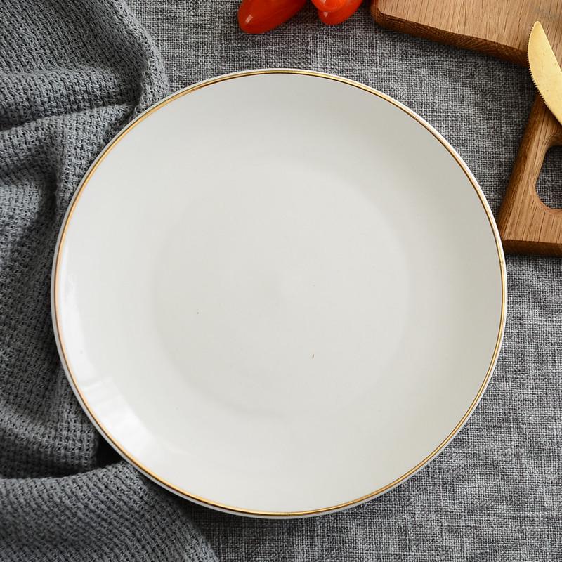 Ceramic Round Steak Plate Set - Customizable with Logo