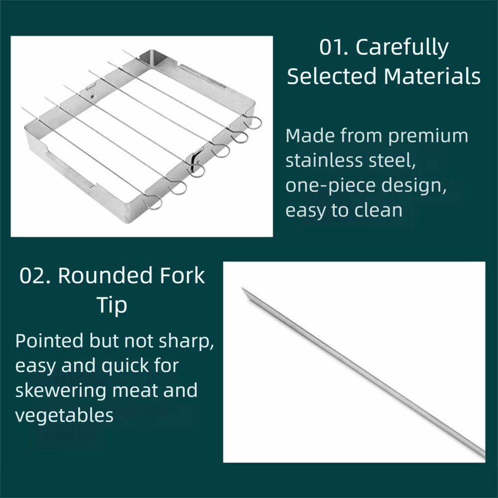 Stainless Steel BBQ Grill Rack Creative Outdoor Grill Tools BBQ Skewer Rack Set  Birthday Party