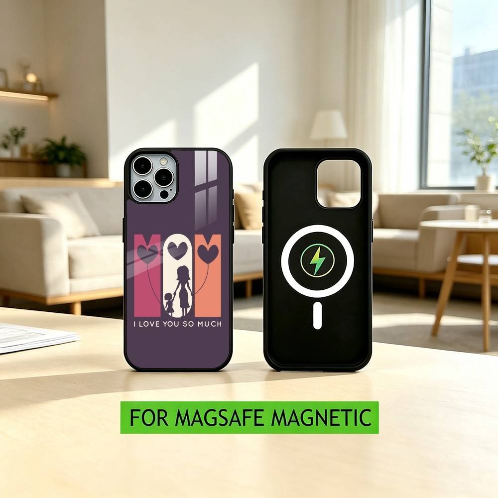 Baby Mom Happy Mother s Day Phone Case For iPhone17,16,15,14,13,12,11 Plus,Pro Magnetic with Magsafe Wireless Charging iPhone17Pro
