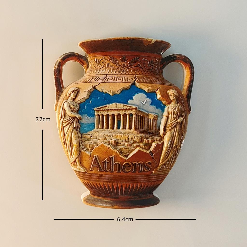 Griechenland, Parthenon-Tempel, Tonkrüge, Kreta, Santorini Kühlschrankmagnete Kühlschrankaufkleber Geburtstagsgeschenke Heimdekorationen
