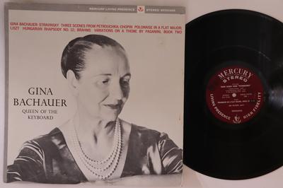 LP-skiva GINA BACHAUER  Klavaturens drottning SR90349 MERCURY 1963 USA Klassisk Begagnad
