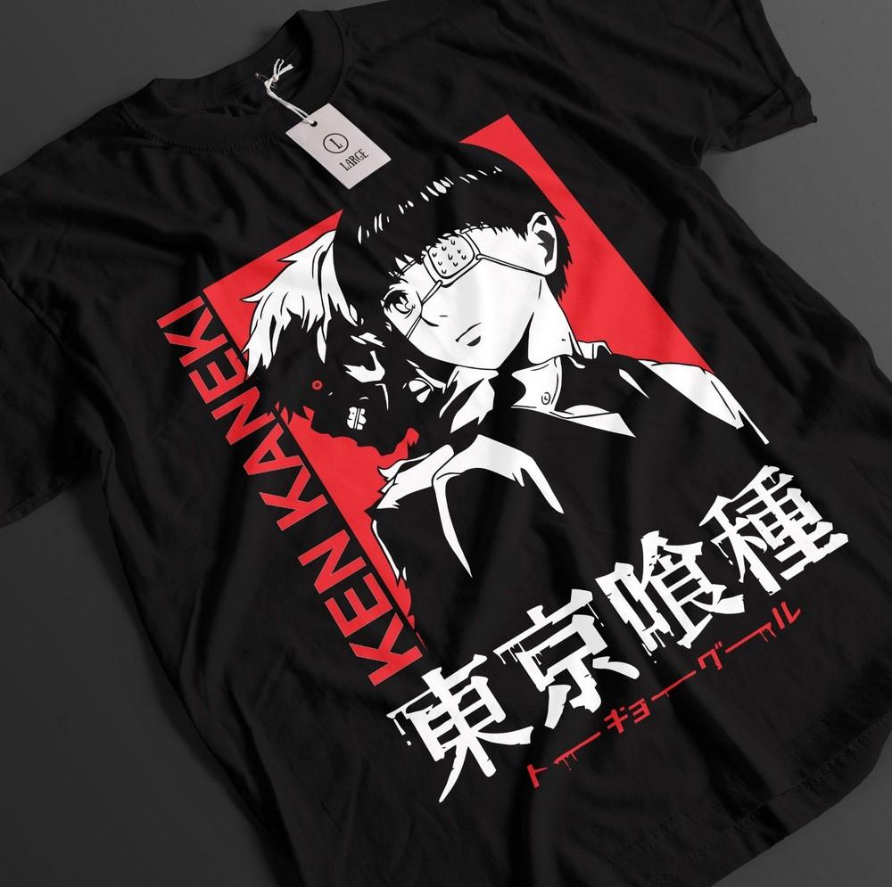 Tokyo Ghoul Shirt Kaneki Ken Tshirt Touka T-Shirt Juuzou Top Horror Anime Tee