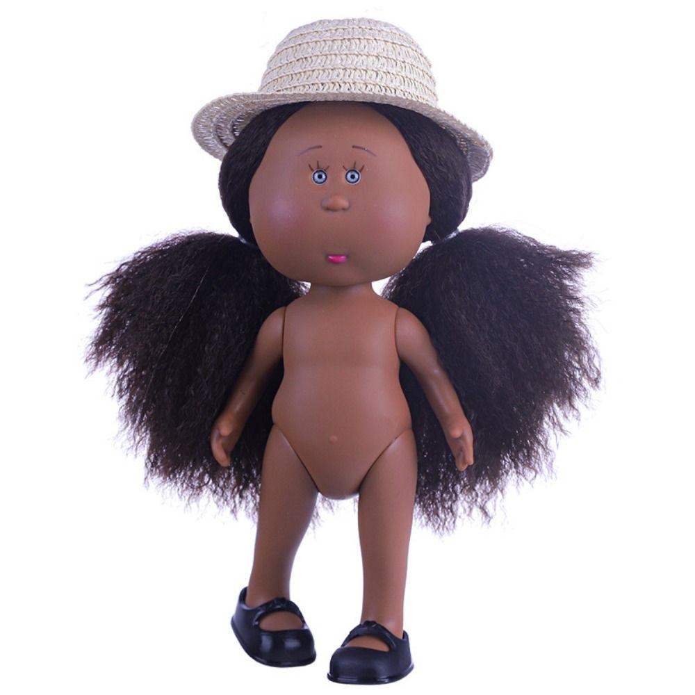 Curly Hair Mia Potato Dolls Dress Up Action Figure Body 24cm Bean Eye Vinyl Doll  Children Gift