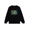Li Ning Sports Life Collection Letter Print Thermal Fleece Lined Casual Crew Neck Pullover Sweatshirt Unisex Black AWDSG95-2