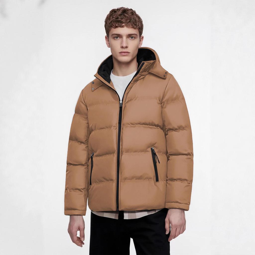 Men's Winter Hooded Puffer Coat - Thickened, Loose, Plus Size, Hong Kong Style