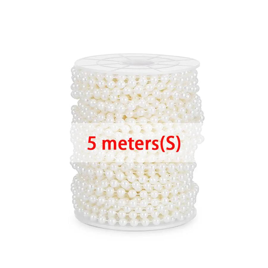 

1pc Circular String Plastic Pearl Chain Connecting Beads DIY Decor Handmade Sewing Accessories for Indoor Wedding Party XJM