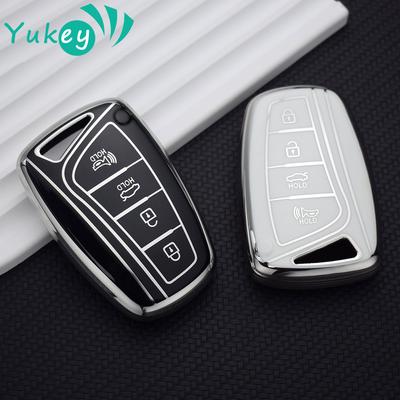 3 4 Buttons Car Key Case Shell for Hyundai Santa Fe Sport Ix45 Equus Centennial Genesis G80 Grandeur Azera 2013-2016 Cover Fob
