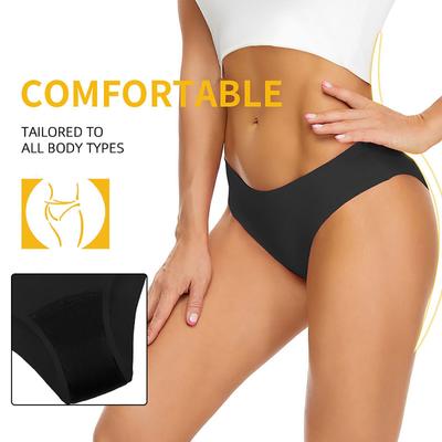 Calção de banho menstrual à prova de vazamento, calça absorvente de cintura alta para adolescentes