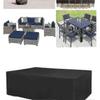 128 Sizes Waterproof Outdoor Patio Garden Furniture Covers Rain Snow Chair Covers (silver And Black Optional)