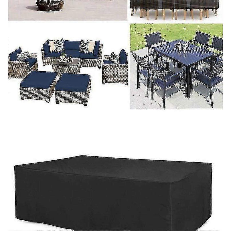 128 Sizes Waterproof Outdoor Patio Garden Furniture Covers Rain Snow Chair Covers (silver And Black Optional)
