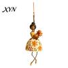 Handcrafted Metal Art Dancing Lady Hanging Ornament for Home Decor, Elegant Sculpture, Sculpture Creative Pendant Indoor Outdoor Window Porch