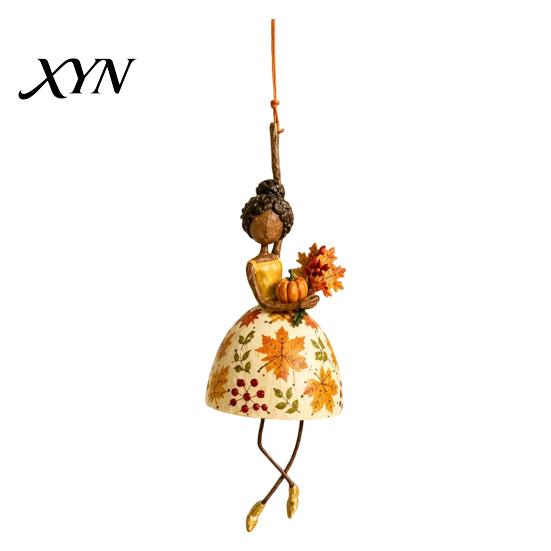 Handcrafted Metal Art Dancing Lady Hanging Ornament for Home Decor, Elegant Sculpture, Sculpture Creative Pendant Indoor Outdoor Window Porch