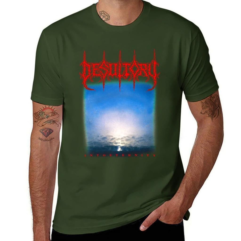 Desultory Into Eternity Classic Old School Swedish Death Metal T-Shirt Aesthetic Clothing Short Sleeve Tee Sweat Mens T Shirts