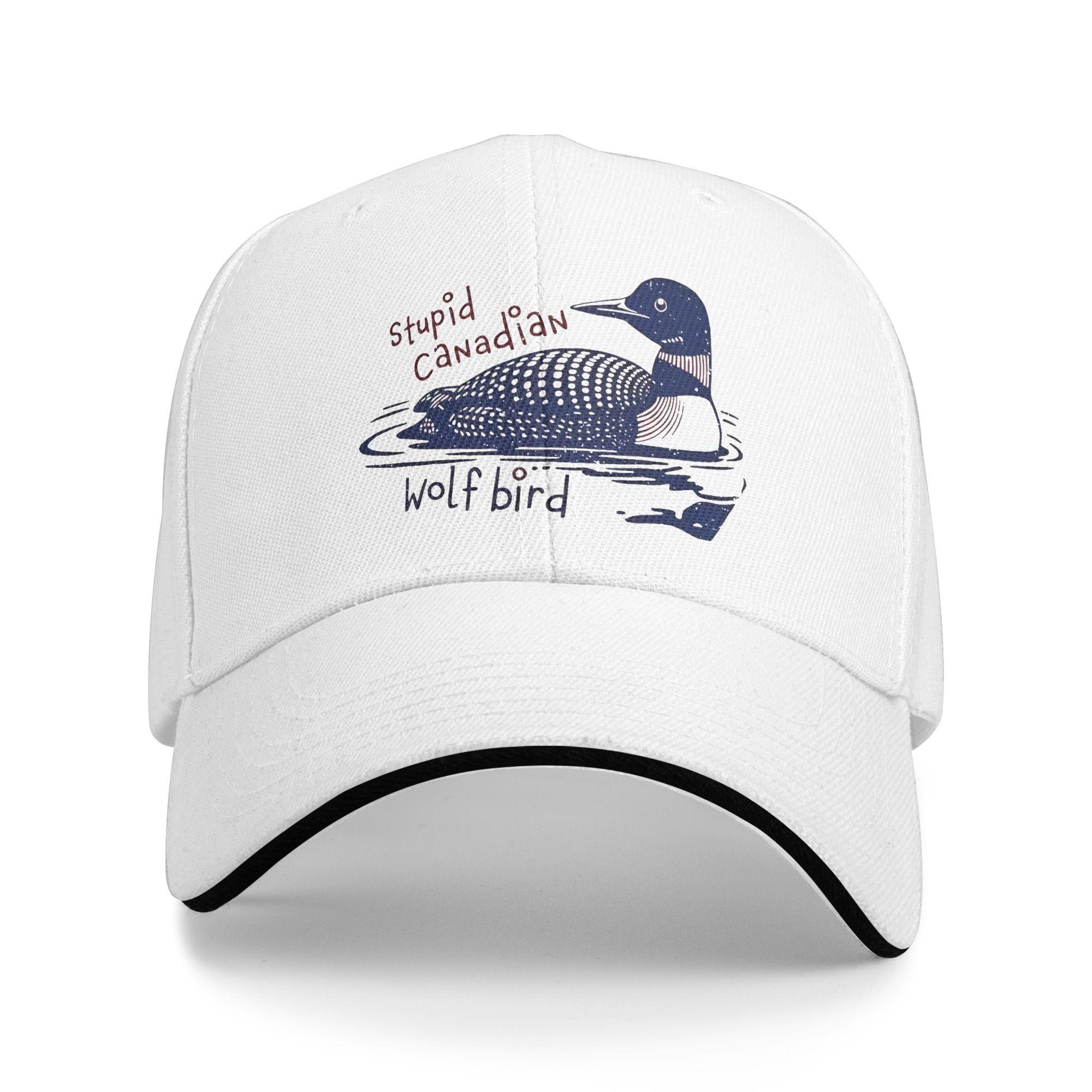 

Men Women Heated Rivalry Stupid Canadian Wolf Bird Hats Trendy Baseball Cap Trucker Hat Daily Headewear Adjustable Fit One Size