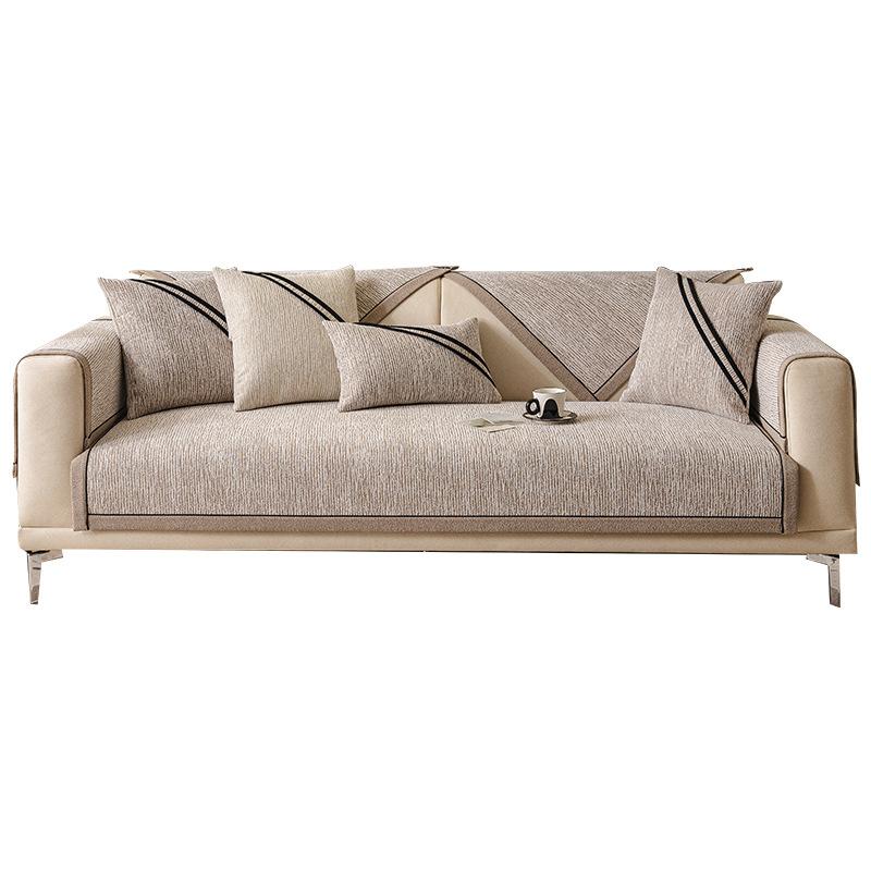 Fixed Anti Slip Sofa Cushion Anti Cat Scratch Chenille Sofa Cover Cloth Four Season Universal Thickened Decorative Backrest Armrest Towel L Cushion