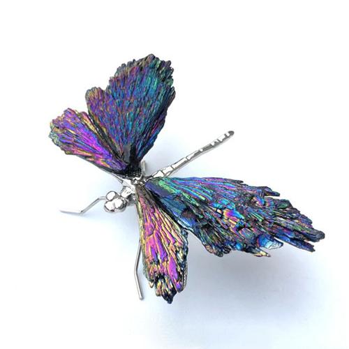 Crystal Dragonfly Natural Crystal Handmade Handicraft Ornaments Simulated Insects Golden Dragonfly Decorative Figurines