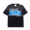 Unisex Oversized Streetwear Tee With Distressed Ink Wash Print Loose Fit Cotton T-Shirt Casual Wear