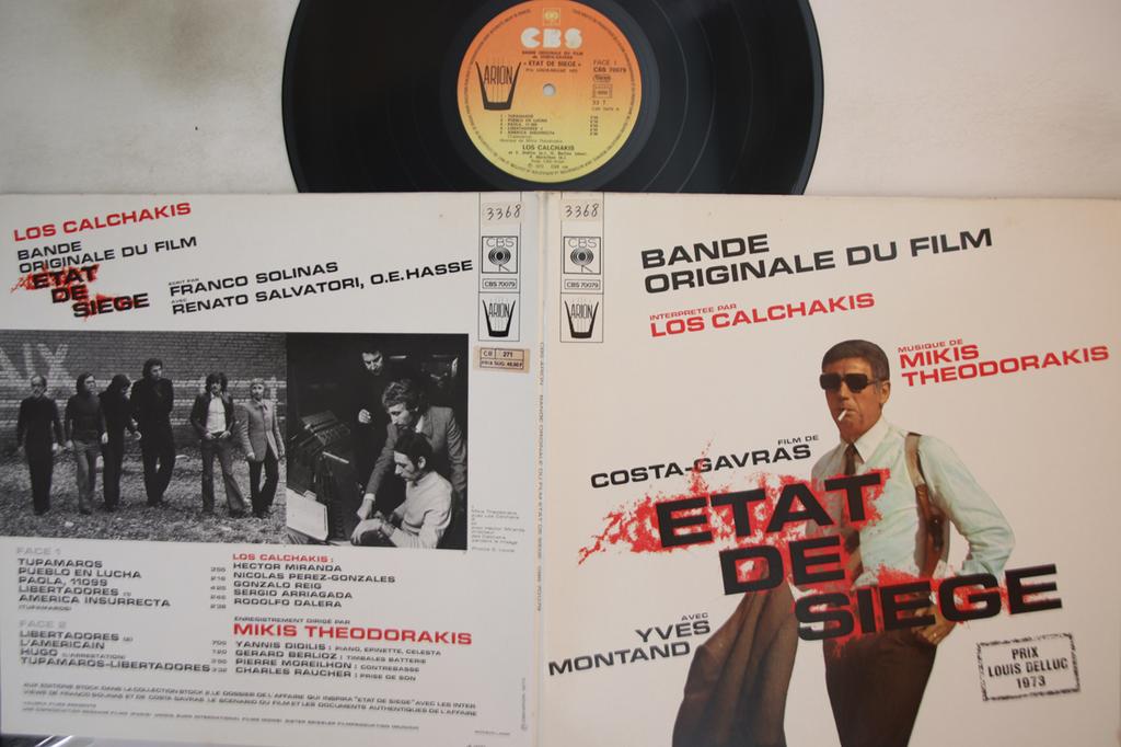 LP Record OST, LOS CALCHAKIS, MIKIS THEODORAK - Etat De Siege CBS70079 CBS 1973 France Soundtracks & Musicals Used