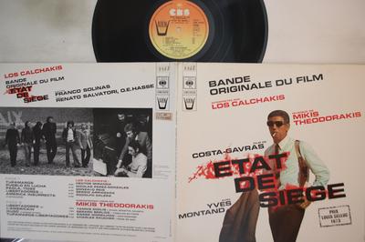 LP deska OST, LOS CALCHAKIS, MIKIS THEODORAKIS - Stav obležení CBS70079 CBS 1973 Francie Filmová hudba a muzikály Použité