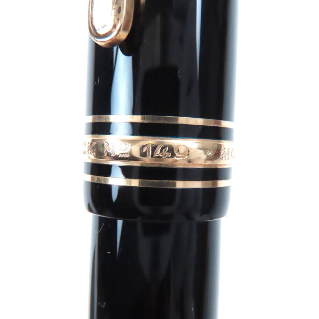 Great MONTBLANC Fountain Pen Meisterstck 149 Black Gold 14K Mens Used