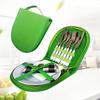 Camping Besteckset Edelstahl Teller Löffel Flaschenöffner Gabel Serviette Outdoor Picknick Küche BBQ Reiseutensil Picknickset